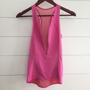LULULEMON Racerback Run Tank w/ Zip & Back Pocket